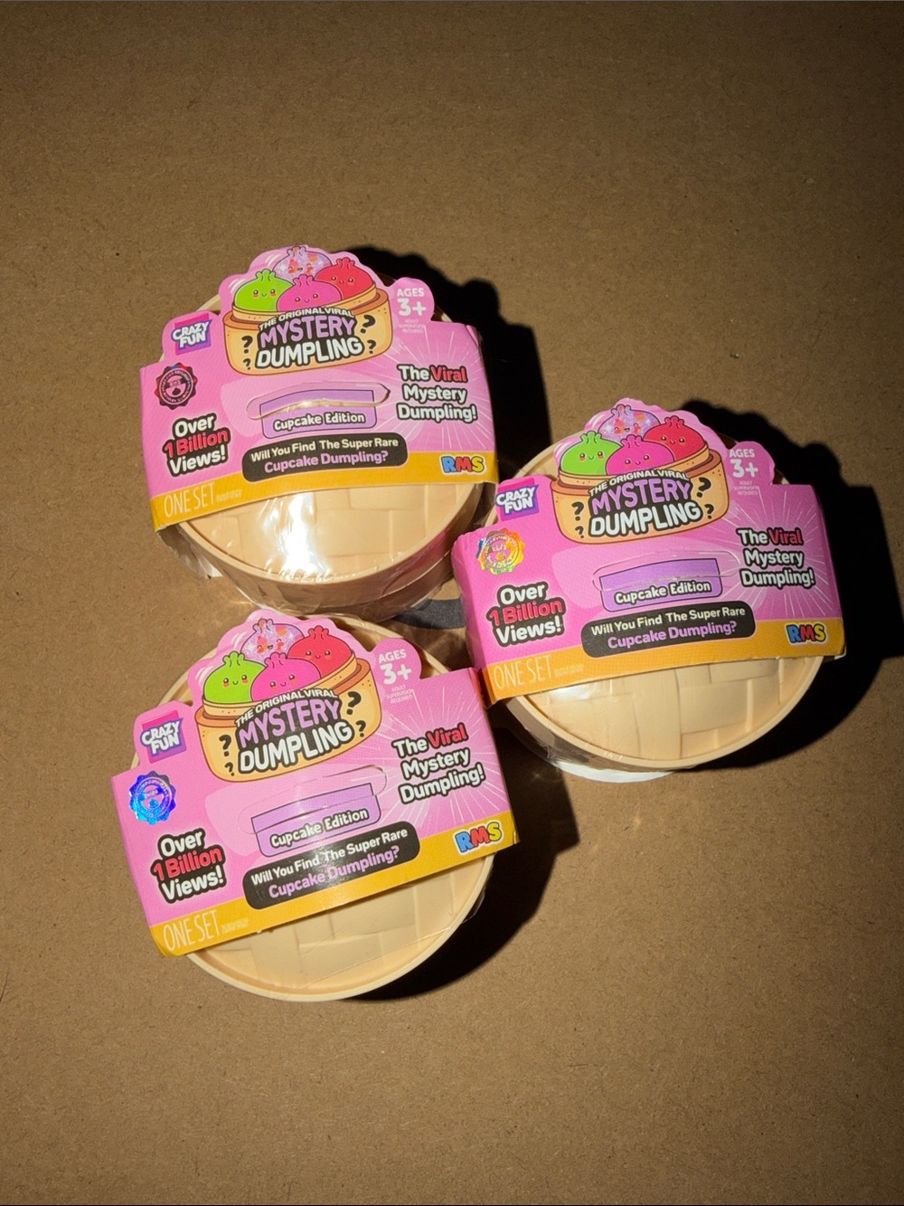 Crazy Fun RMS MINI Mystery Dumpling Cupcake Edition (Set of 3)